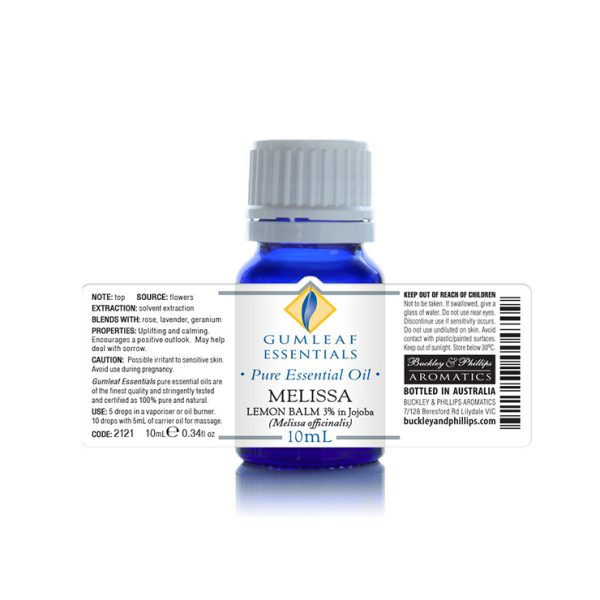 Melissa Lemon Balm in Jojoba Oil 100% Details by Gumleaf